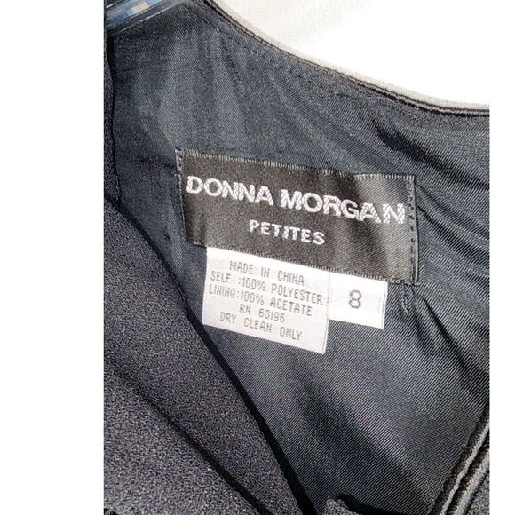 Vintage Donna Morgan Petites Black One Piece Sleeveless JumpSuit Size 8 - Picture 3 of 8